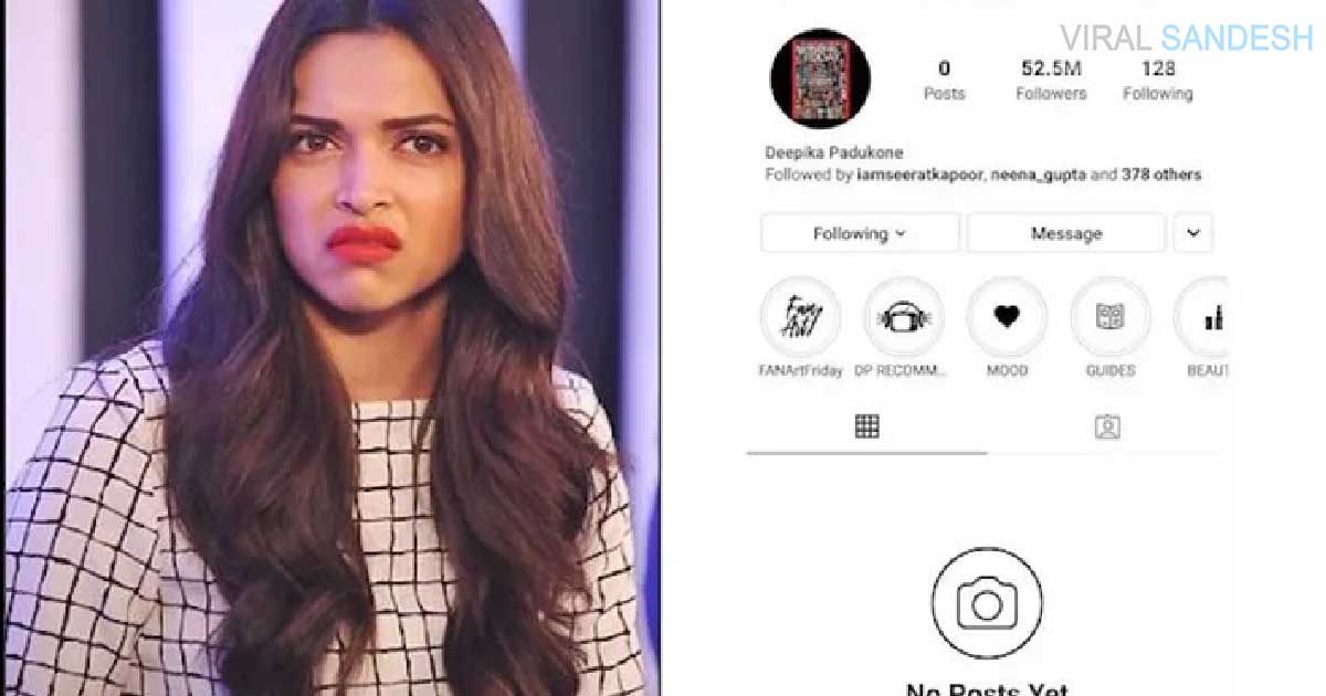 Deepika Padukone's social media account became empty overnight