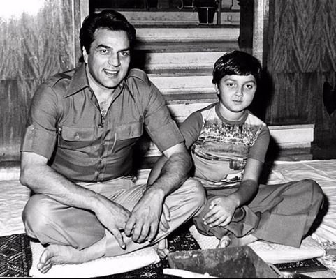 Bobby deol with dharmendra