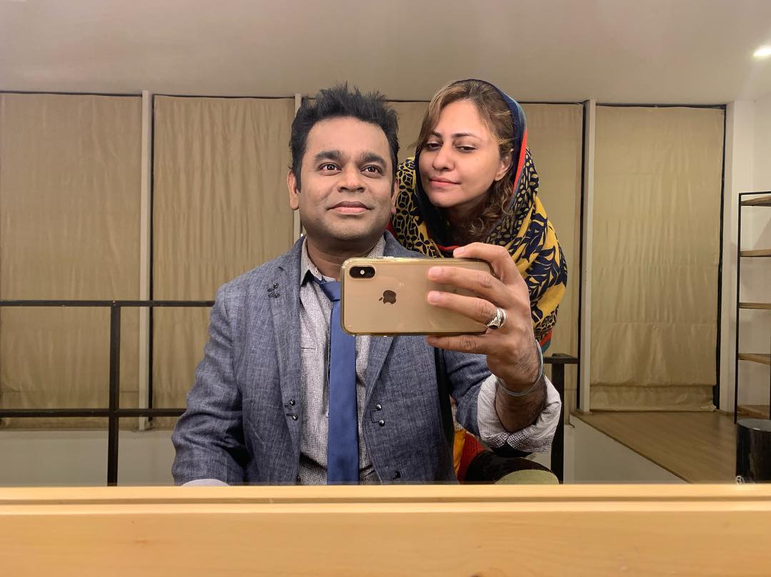 A R Rahman with wife