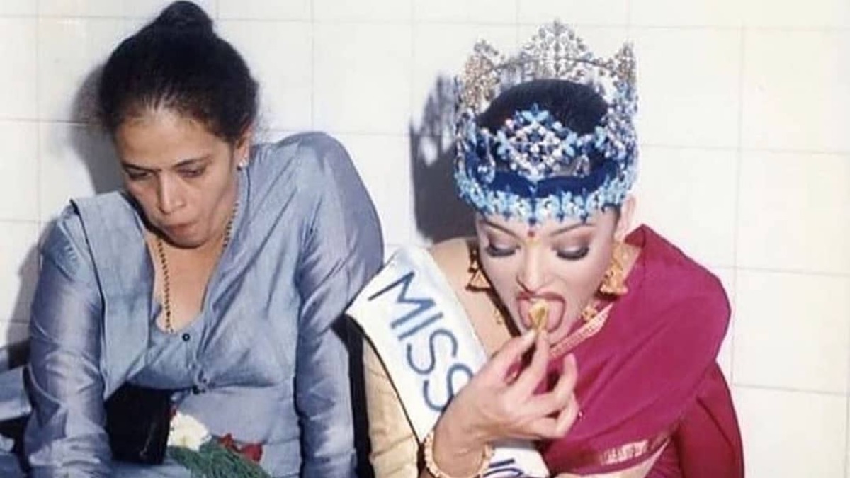 जब मिस वर्ल्ड बनने के बाद भी मां के साथ जमीन पर बैठकर ऐश्वर्या राय ने खाया  था खाना, तस्वीरें वायरल
