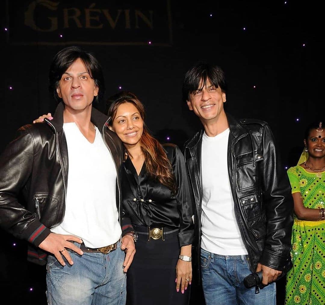 Gauri Khan with two Shahrukh khan