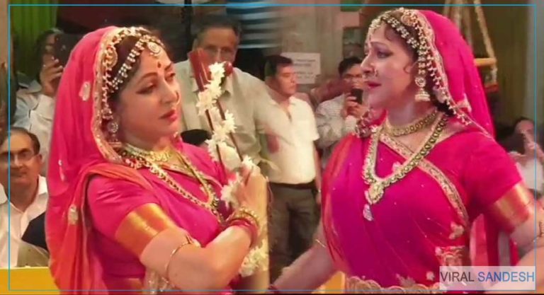 Hema Malini performed at Sri Radha Raman Temple in Vrindavan