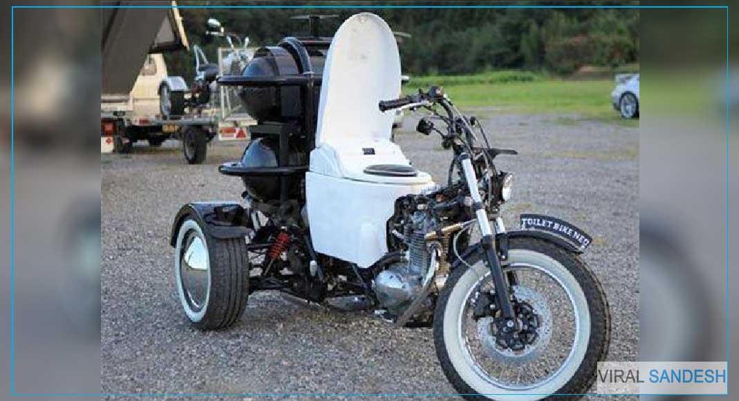 motorcycle used in toilet flush