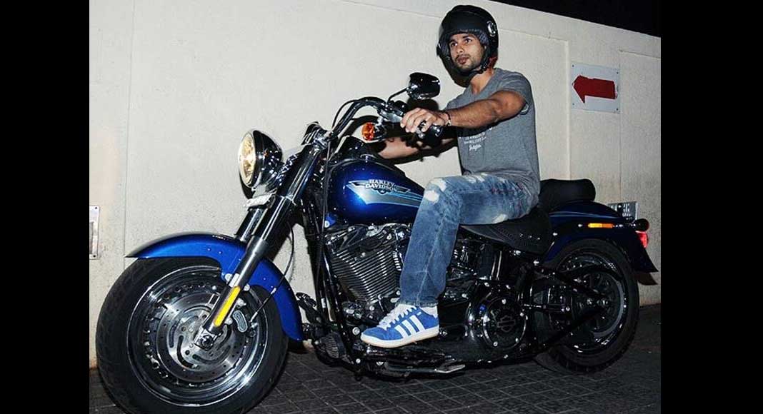 shahid kapoor Harley-Davidson Fatboy