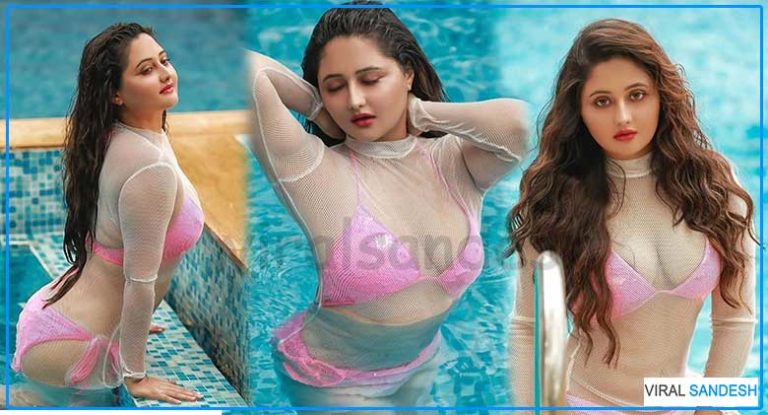 Rashmi Desai Pool Net Bikini Look
