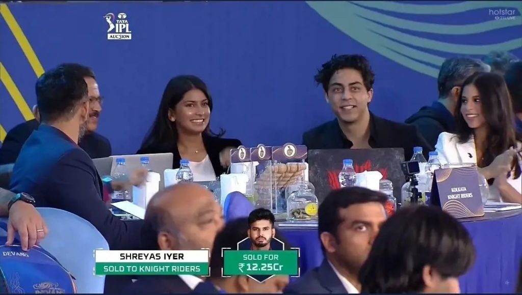 Aryan Khan Suhana Khan Appear in IPL Auction 2