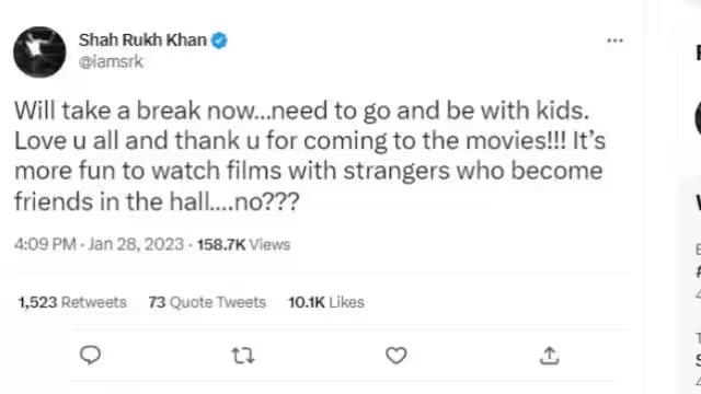 Shahrukh khan break