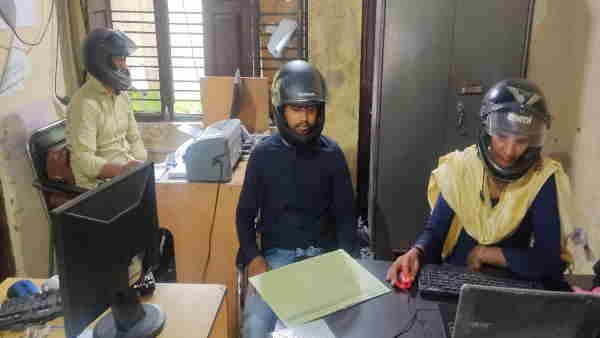 helmet in office 2