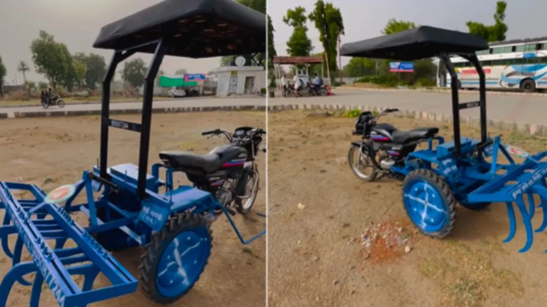 jugaad to convert old splendor bike in tractor